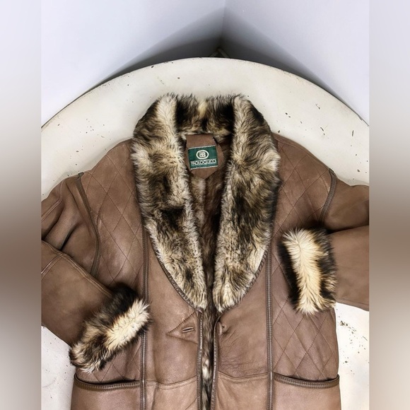 VNTG - PAOLO GUCCI - SOFFFFFFFT - FAUX FUR LINED - SOFT SUEDE - Coat - Picture 3 of 4